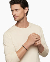 Spiritual Beads Faceted Bracelet in Sterling Silver with Black Spinel, 5mm